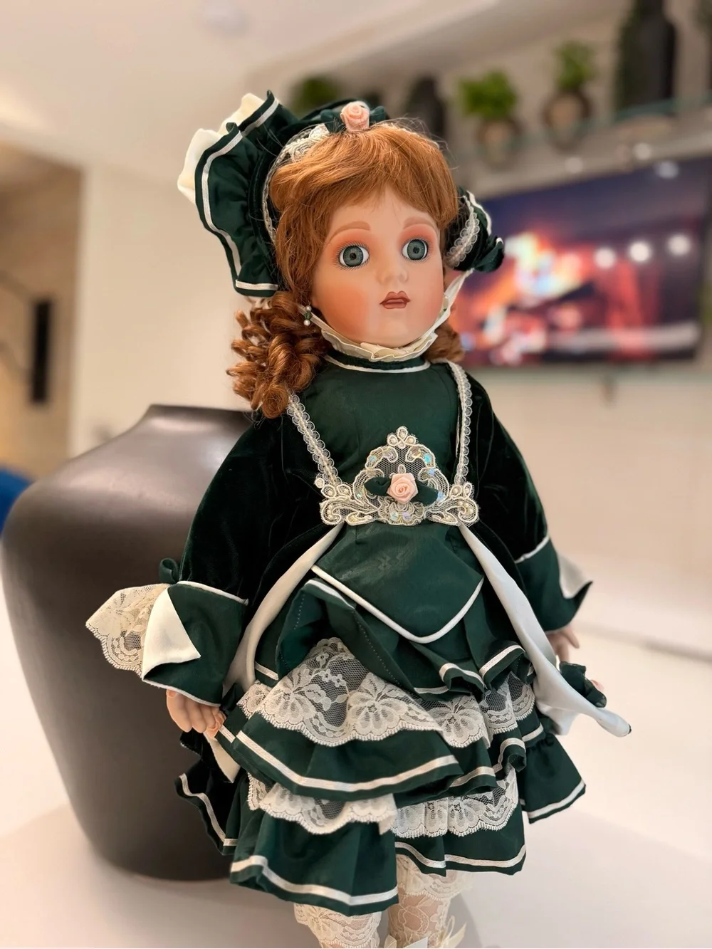 Rare Franklin‎ Heirloom Mint 22” Antique Le Bebe Bru Reproduction Doll VTG